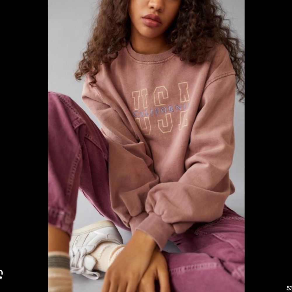 Urban Outfitters Embroidered Destination Crew Sweatshirt